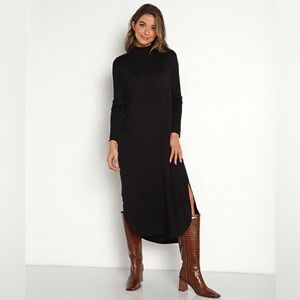 Show Me Your Mumu Ribbed Mock Neck Midi